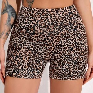Shein brand new cheetah biker shorts
